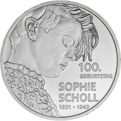 Sophie Scholl Gedenk&shy;münze
